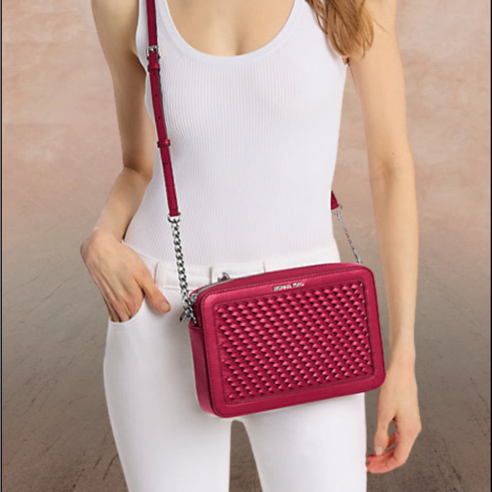 MK Elegant Raspberry Pink Crossbody Bag